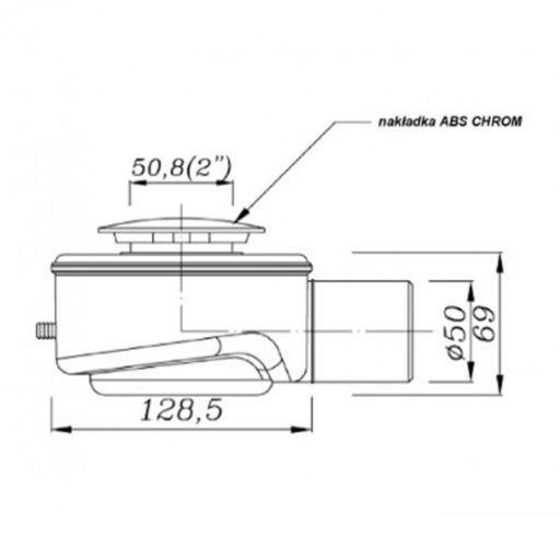 Speed 50 click-clack zuhanytálca szifon