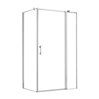   Simple 80x100 cm nyílóajtós aszimmetrikus zuhanykabin zuhanytálca nélkül