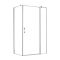 Simple 80x100 cm nyílóajtós aszimmetrikus zuhanykabin zuhanytálca nélkül