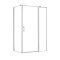 Simple 80x120 cm nyílóajtós aszimmetrikus zuhanykabin zuhanytálca nélkül