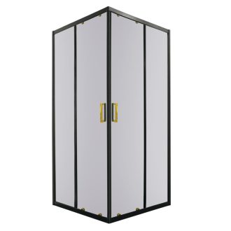   Tiara Square Gold 90x90 cm szögletes zuhanykabin zuhanytálca nélkül