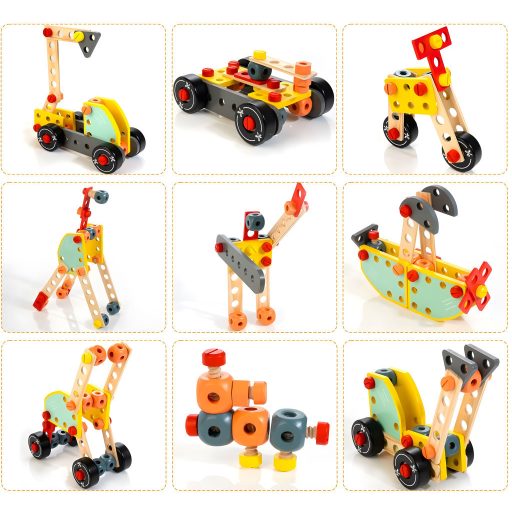 Fa gyerek szerelőasztal, barkácspad