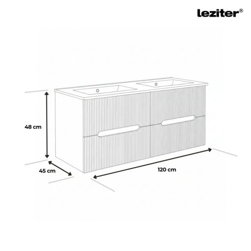 Trent 120 alsó szekrény mosdóval