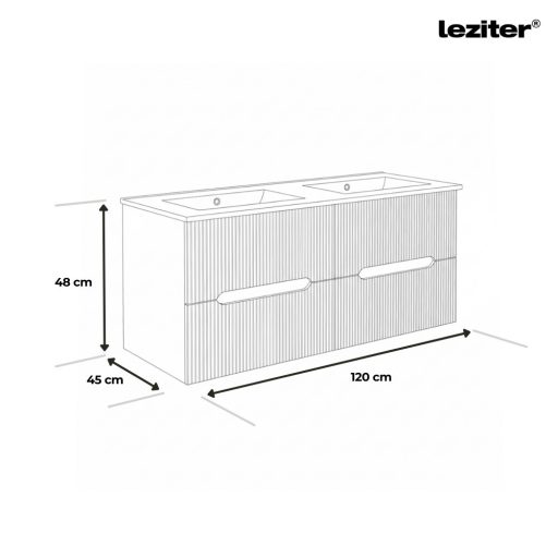 Trent 120 alsó szekrény mosdóval