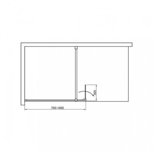 Walker 100x195 cm Walk in zuhanyfal