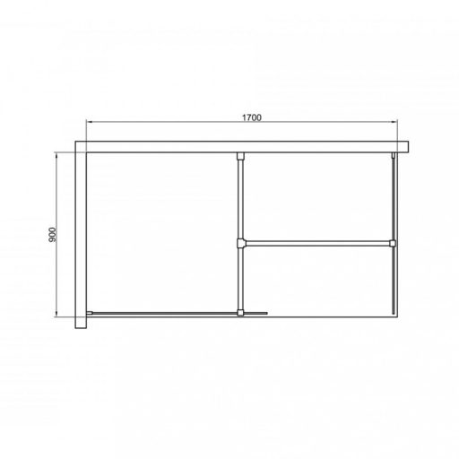 Walker 90x195 cm Walk in zuhanyfal