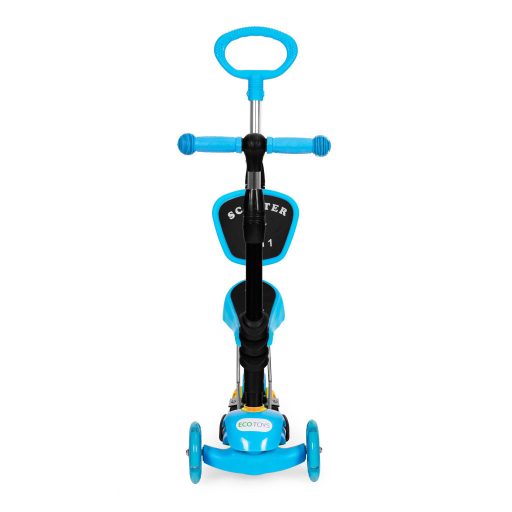 Háromkerekű roller Led kerekekkel 3 az 1-ben kék