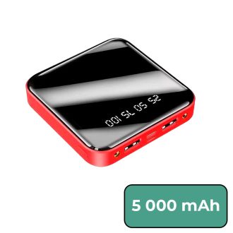 Powerbank 5000 mAH 2A 10W piros